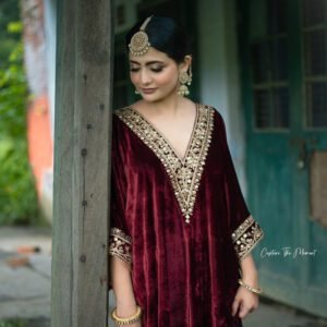 Scarlet Elegance Kaftan
